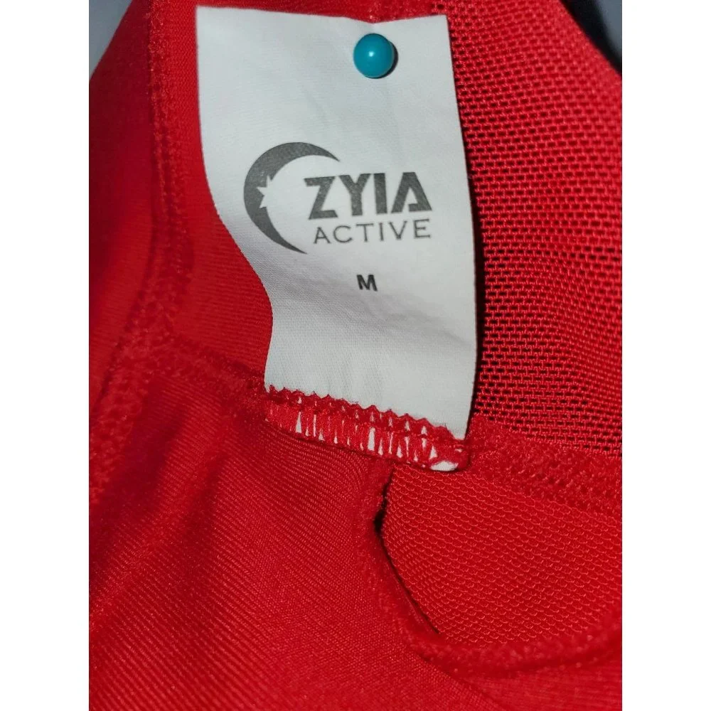 ZYIA Active Women's Red All Star Sports Bra High Impact Size Medium 1178 - Picture 8 of 10